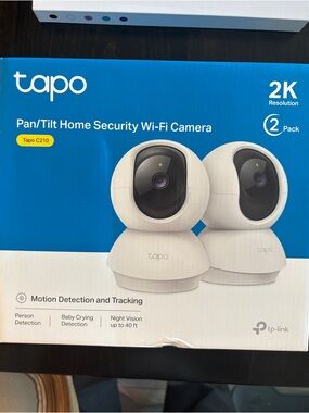 C210 White Pan/Tilt Home Security Wi‑Fi Camera (2-Pack)